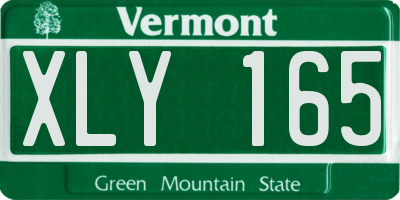 VT license plate XLY165