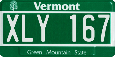 VT license plate XLY167