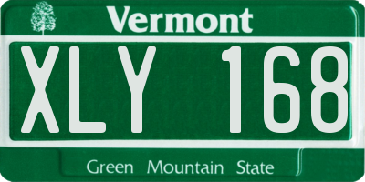 VT license plate XLY168