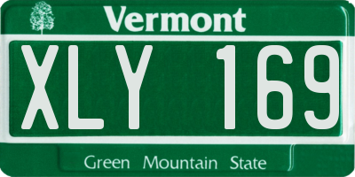 VT license plate XLY169