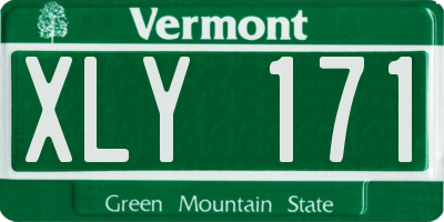 VT license plate XLY171
