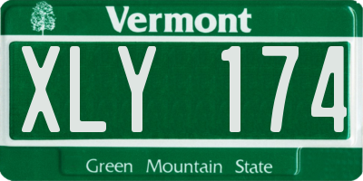 VT license plate XLY174