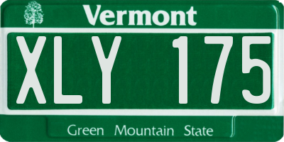 VT license plate XLY175