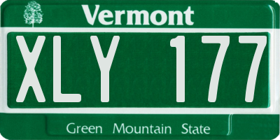 VT license plate XLY177