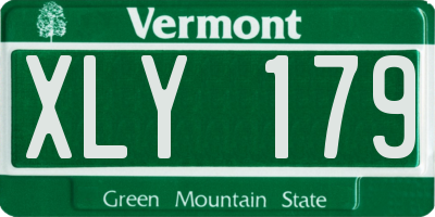 VT license plate XLY179