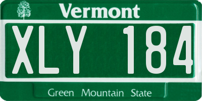 VT license plate XLY184