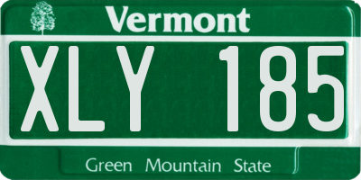 VT license plate XLY185