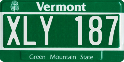VT license plate XLY187
