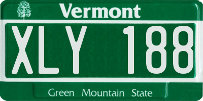 VT license plate XLY188