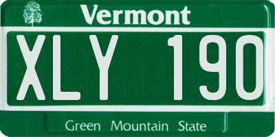 VT license plate XLY190
