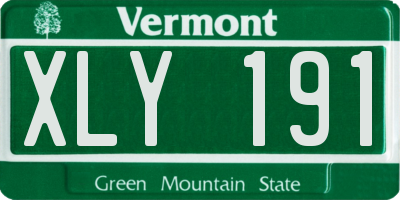 VT license plate XLY191
