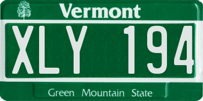 VT license plate XLY194