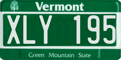 VT license plate XLY195