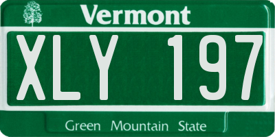 VT license plate XLY197