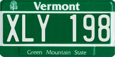 VT license plate XLY198