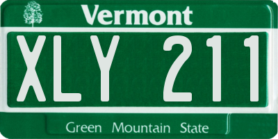 VT license plate XLY211