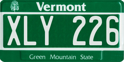 VT license plate XLY226