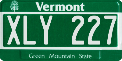 VT license plate XLY227