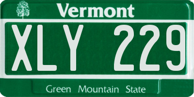 VT license plate XLY229