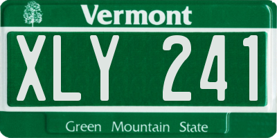 VT license plate XLY241