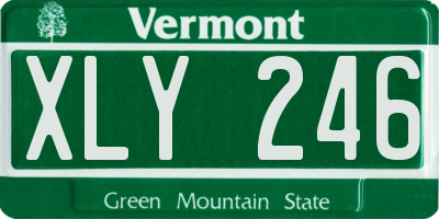 VT license plate XLY246