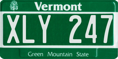 VT license plate XLY247