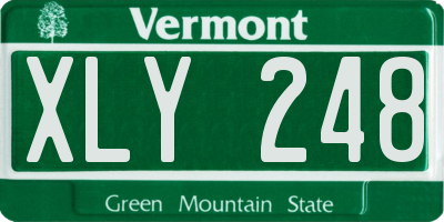 VT license plate XLY248