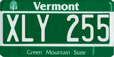 VT license plate XLY255