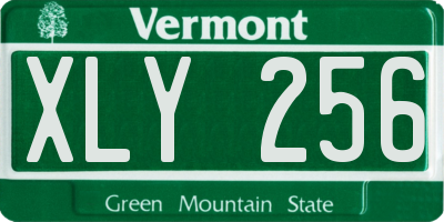 VT license plate XLY256