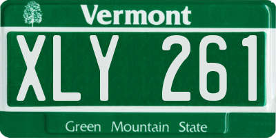 VT license plate XLY261