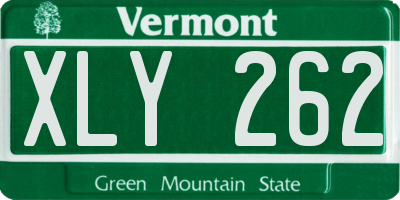 VT license plate XLY262