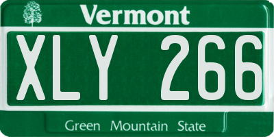 VT license plate XLY266