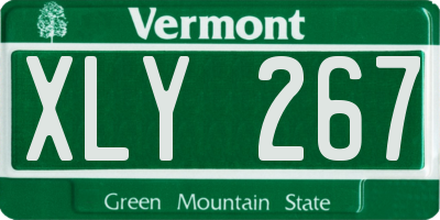 VT license plate XLY267
