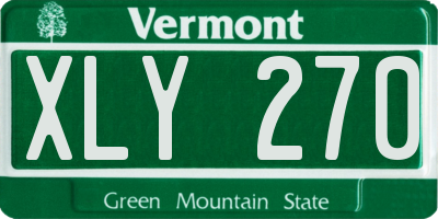 VT license plate XLY270