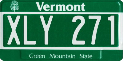 VT license plate XLY271