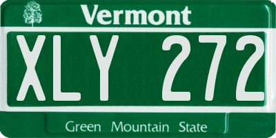VT license plate XLY272