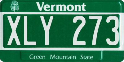 VT license plate XLY273