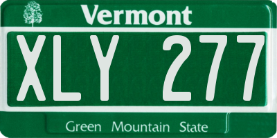 VT license plate XLY277