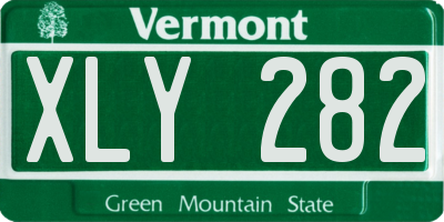 VT license plate XLY282