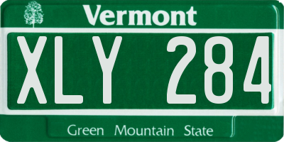 VT license plate XLY284