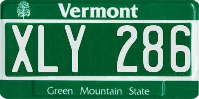 VT license plate XLY286