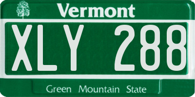 VT license plate XLY288