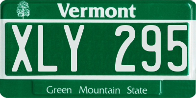 VT license plate XLY295