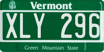 VT license plate XLY296