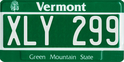 VT license plate XLY299