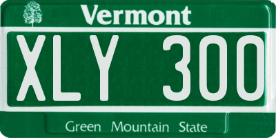 VT license plate XLY300