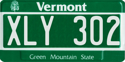 VT license plate XLY302