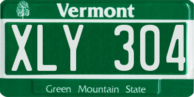 VT license plate XLY304