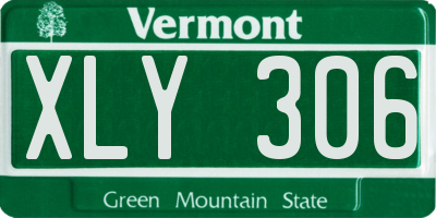 VT license plate XLY306