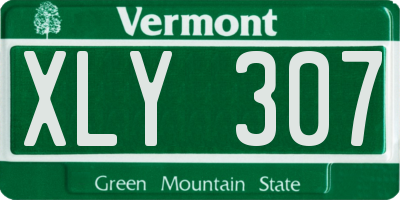 VT license plate XLY307